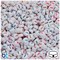BeadTin White Opaque 7mm Coin Plastic Alpha Beads - Colored Number 1 (100pcs)